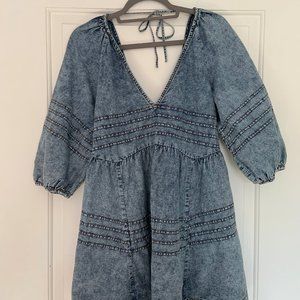 Long-Sleeved Jean Dress